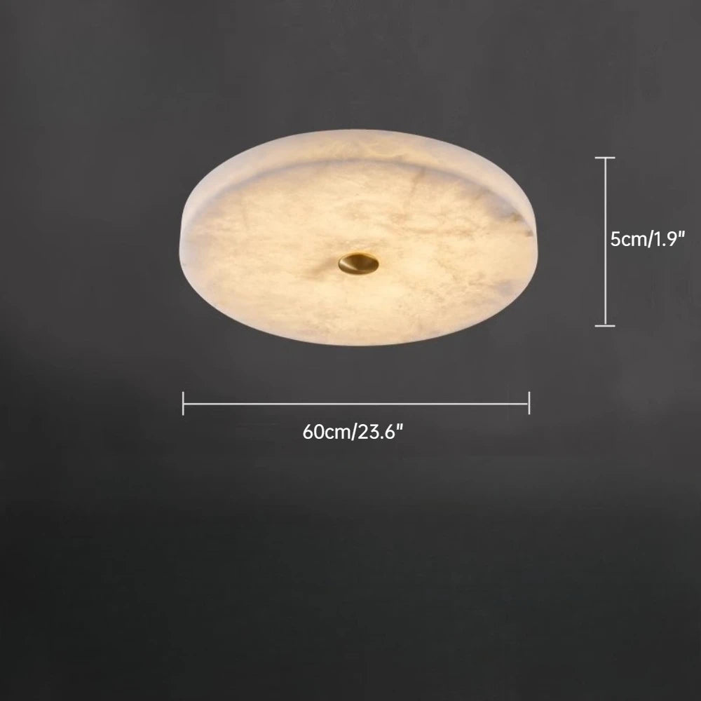 Round Natural Marble Ceiling Lights
