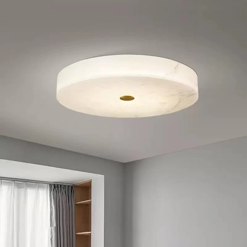 Round Natural Marble Ceiling Lights