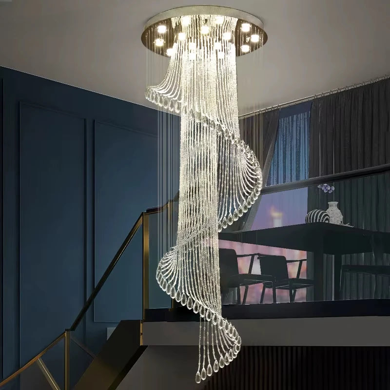 Round Staircase Chandelier