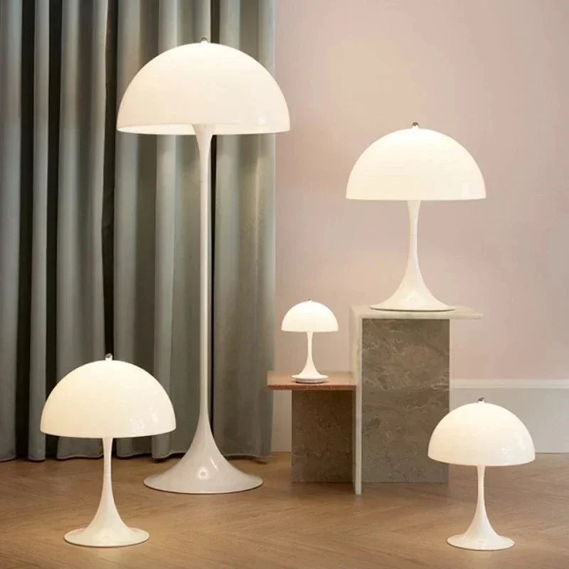 Modern White Mushroom Floor Light