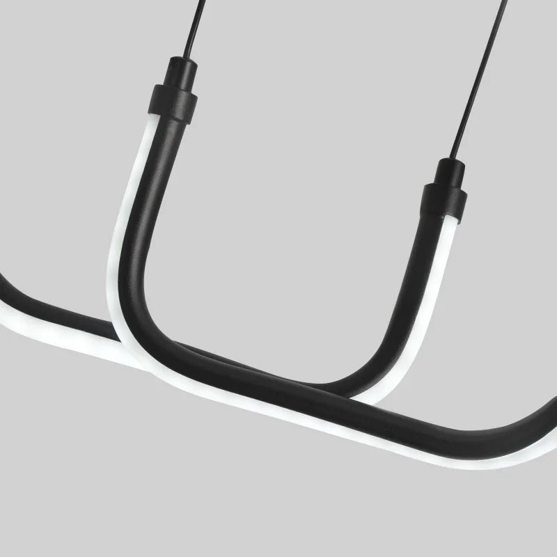 Modern Black LED Pendant Light Chandelier for Dining Rooms