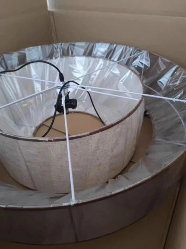 YANKE Silk Chinese Pendant Light – Modern Adjustable Color Fixture