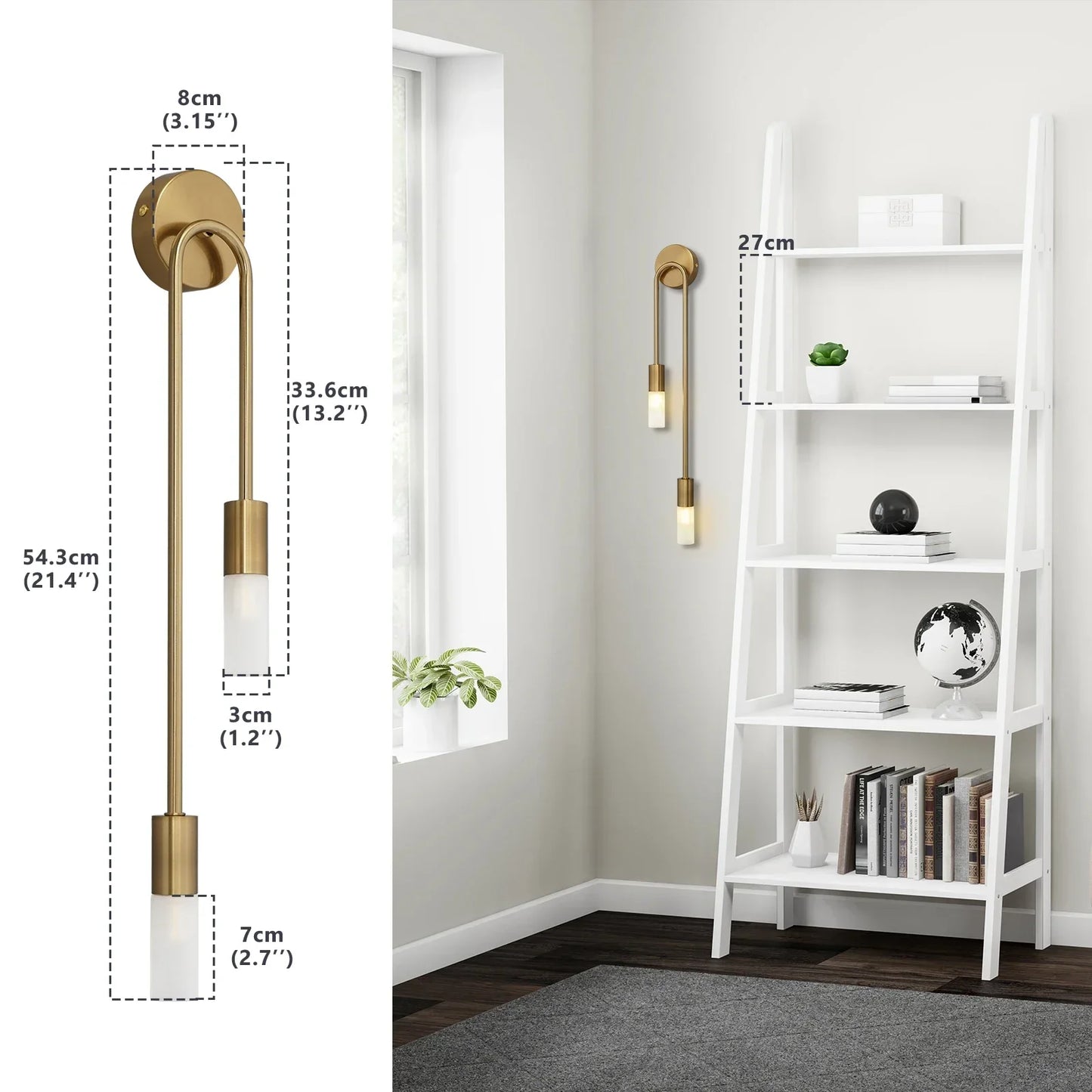 Modern Led Wall Light Gold Nordic Long Strip