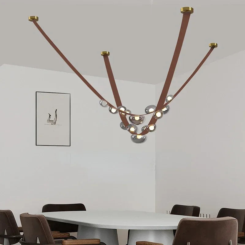 SANDYHA Leather Led Pendant Lamp