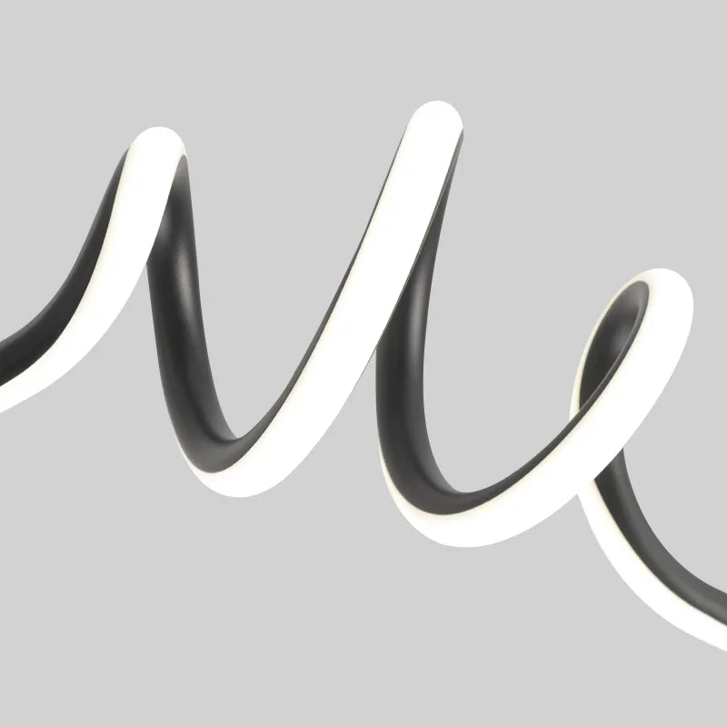 Modern Black LED Pendant Light Chandelier for Dining Rooms