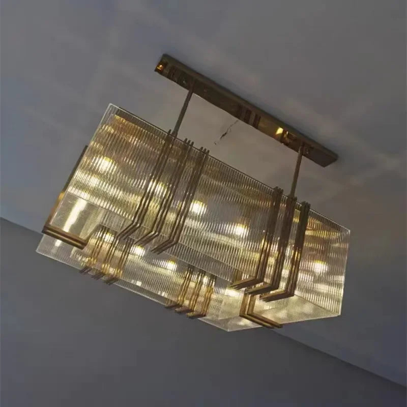 American Luxury Steel LED E14 Pendant Light with Gold Finish