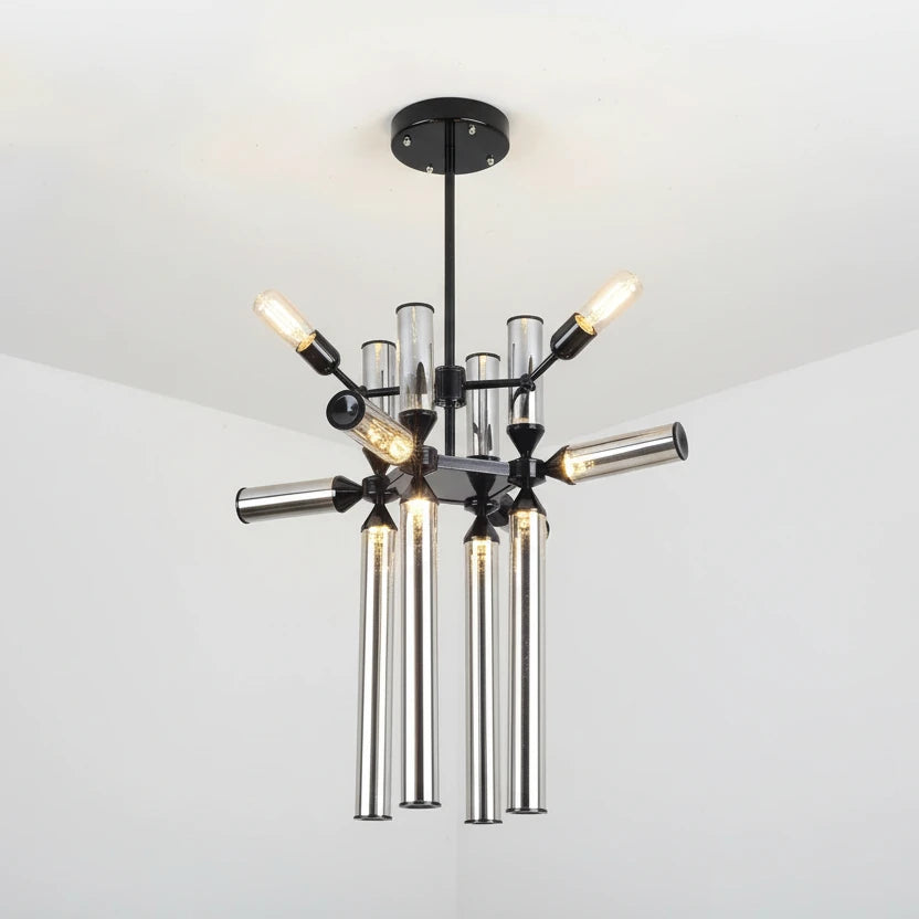 Designer Glass Tube Chandelier Modern Living Room LED Pendant Lamp
