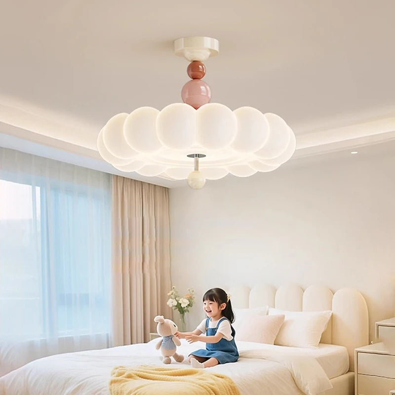 Modern Cream Cloud LED Ceiling Lamp for Bedroom Children's Room