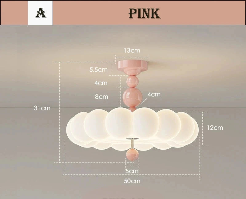 Modern Cream Cloud LED Ceiling Lamp for Bedroom Children's Room