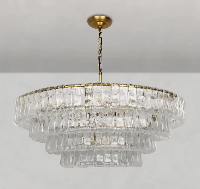 Vintage Glass Chandelier
