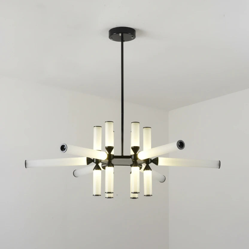 Designer Glass Tube Chandelier Modern Living Room LED Pendant Lamp