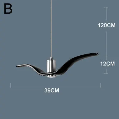 Seagull Pendant Ceiling Light Wings Pointing Up