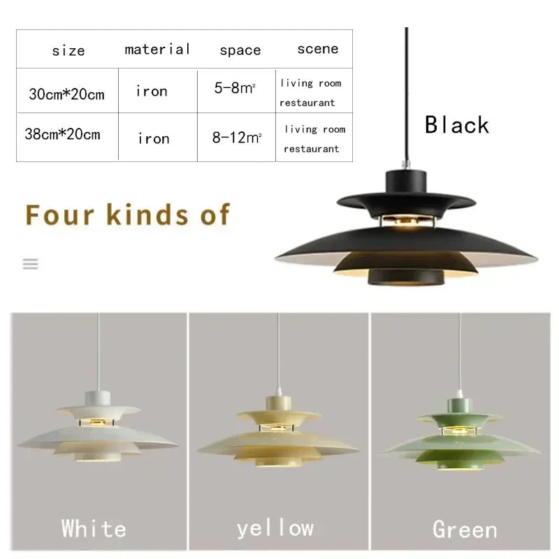 Danish UFO Hanging Lamp Nordic LED Pendant Light