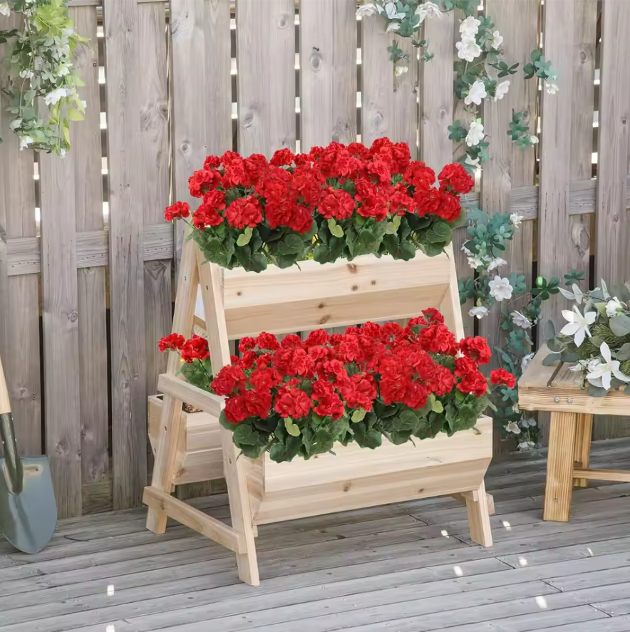 Silk Artificial Geraniums Flowers