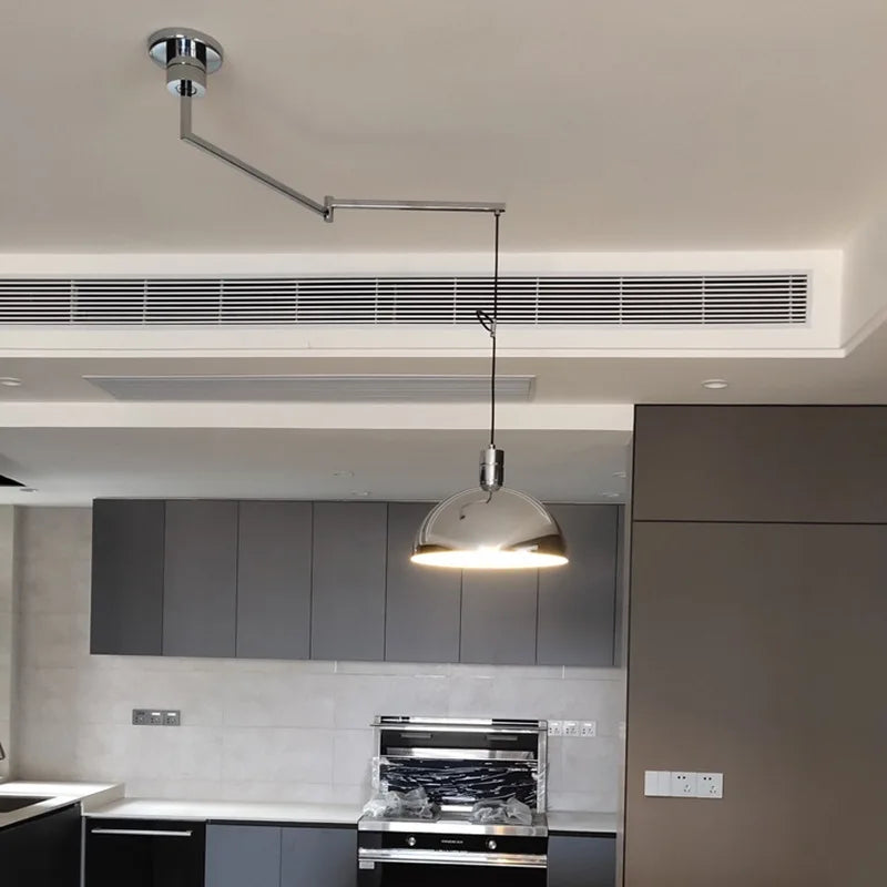 Silver Adjustable Telescopic Ceiling Light