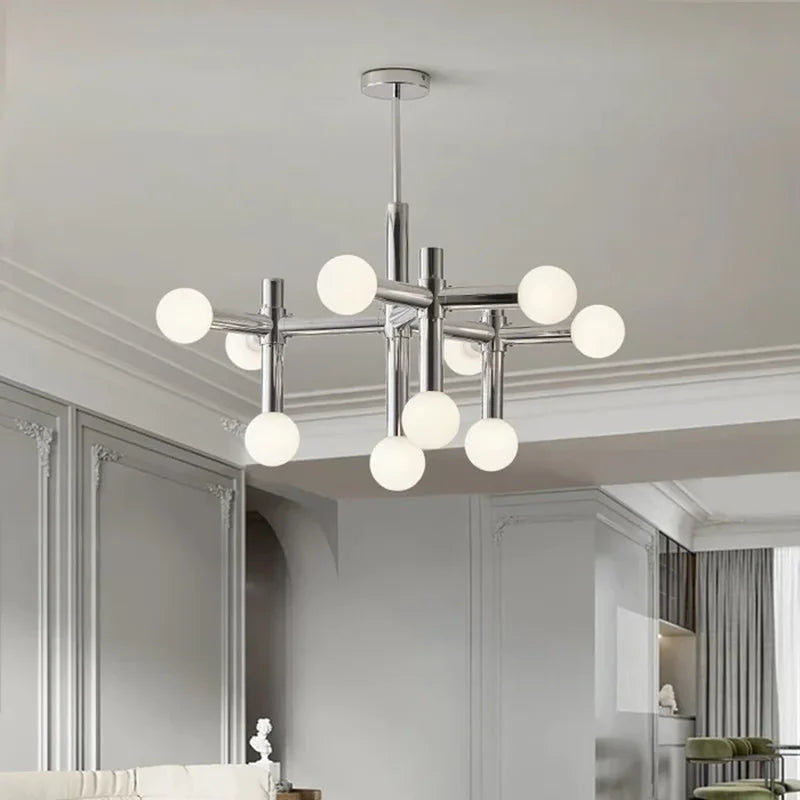 Silver Bauhaus Ceiling Lamp