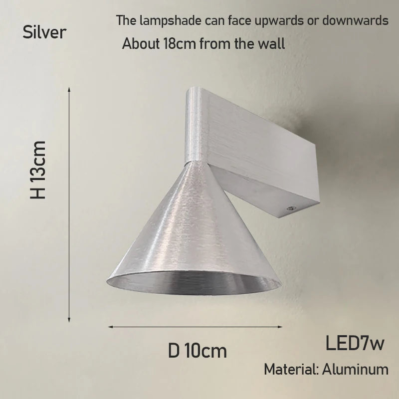 Silver Conical Wall Sconces