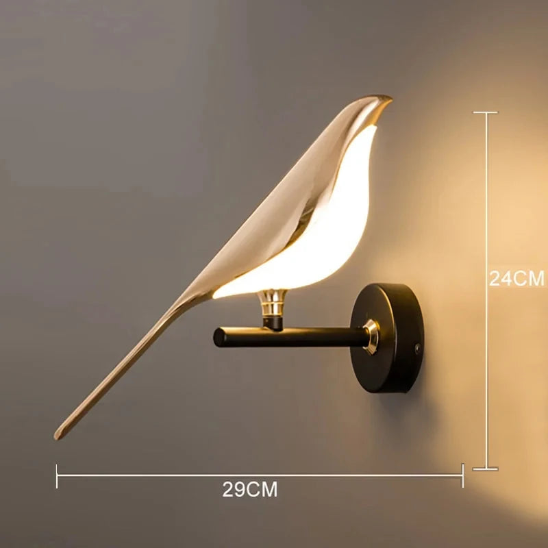 Single Magpie Bird Wall Light