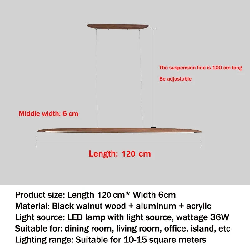 Slim Wooden Pendant Lights