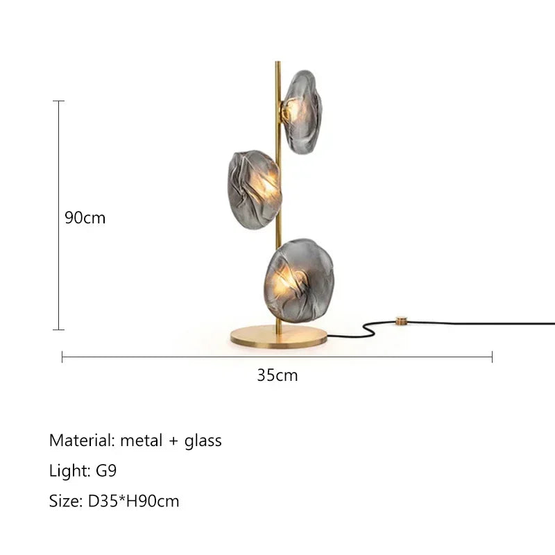 Small Glass Floor Lamps