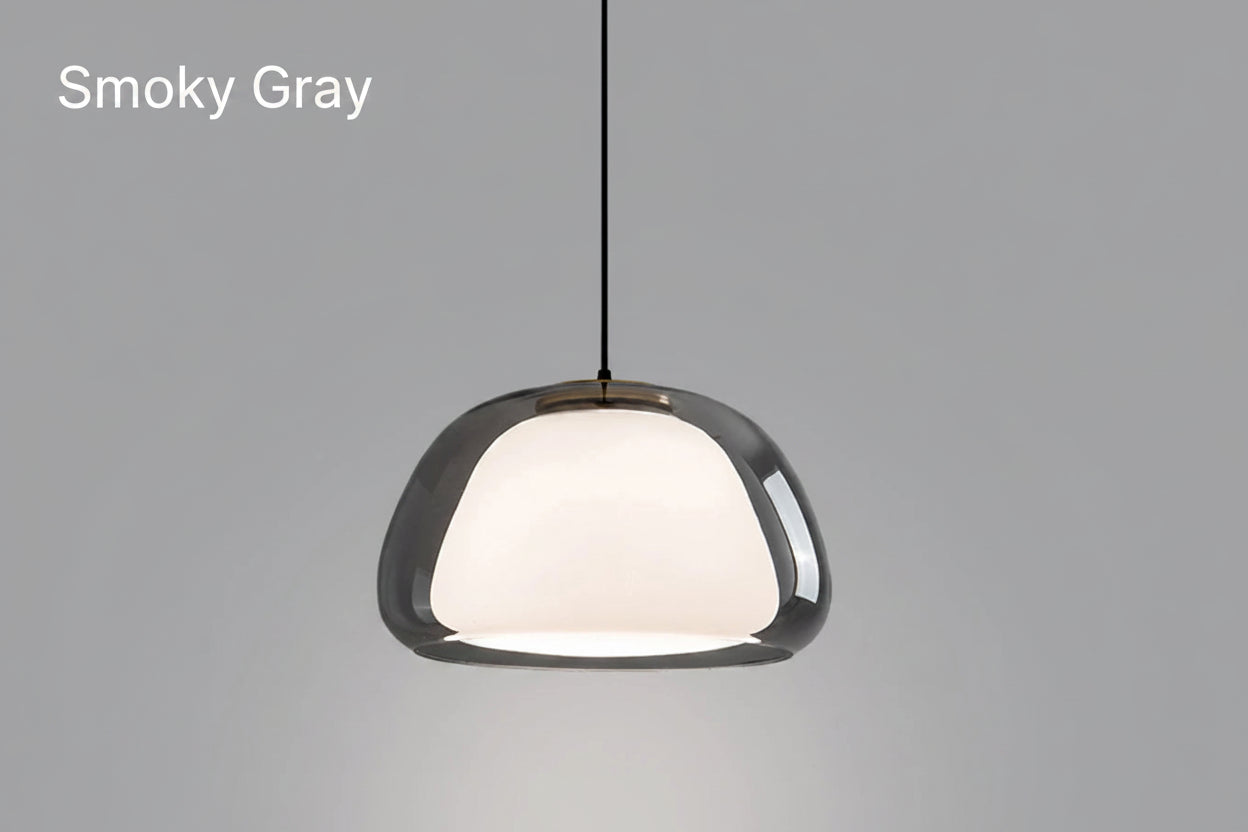 Smoky Grey Glass Pendant Light