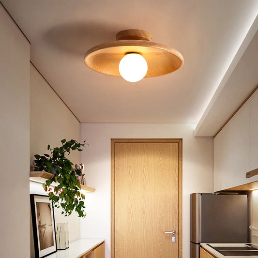 Solid Wooden Ceiling Light