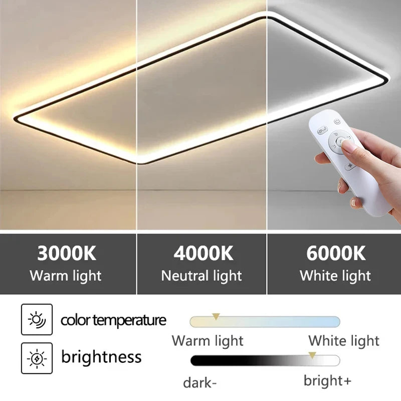Square Ceiling Light With Remote