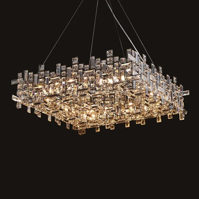 Square Modern Crystal Chandeliers