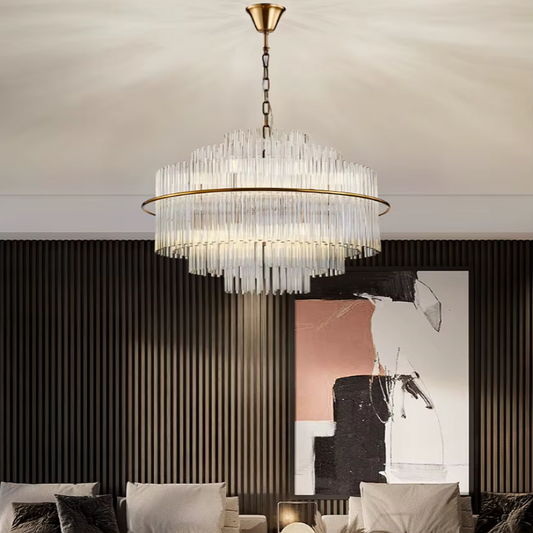 Stainless Steel Crystal Chandelier