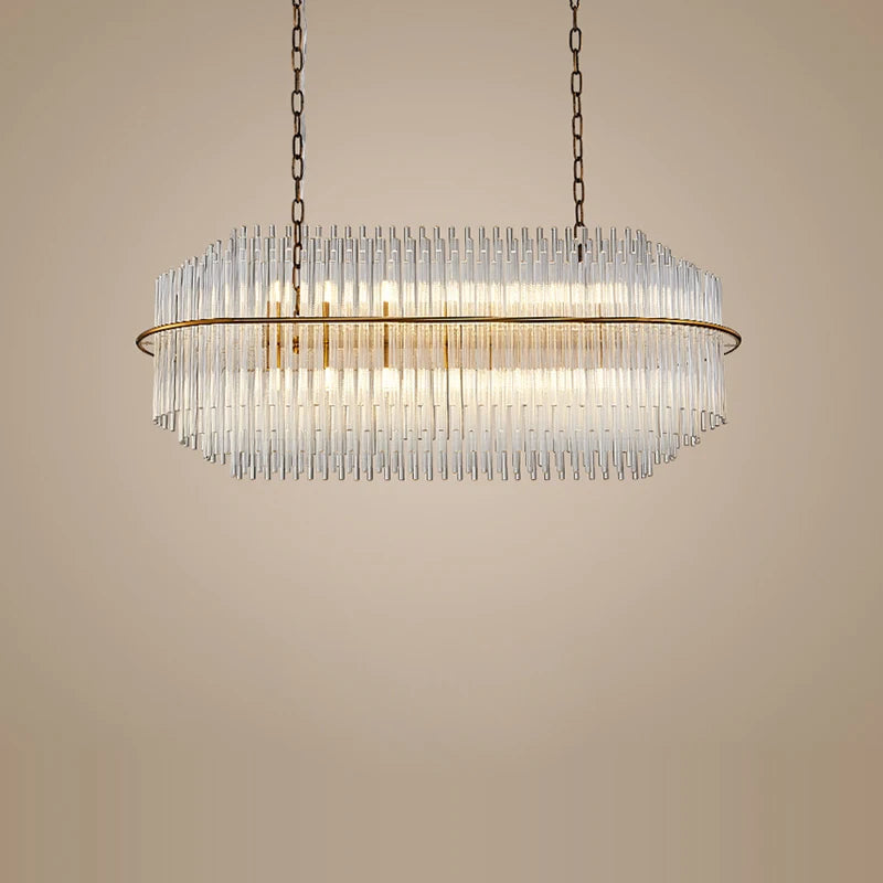 Stainless Steel Crystal Chandelier Dining Room Table