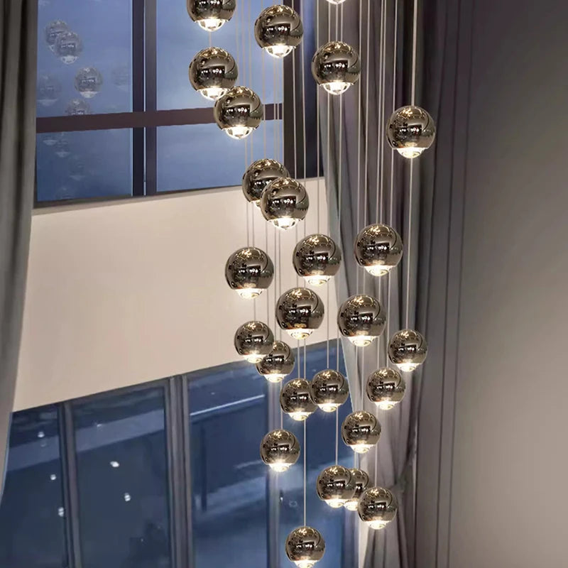 Steel Ball Pendant Light Chandelier