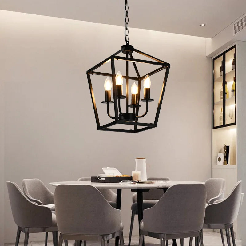 Steel Birdcage Ceiling Lamp