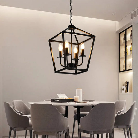 Steel Birdcage Ceiling Lamp