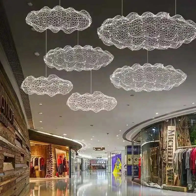 Steel Mesh Cloud Ceiling Light