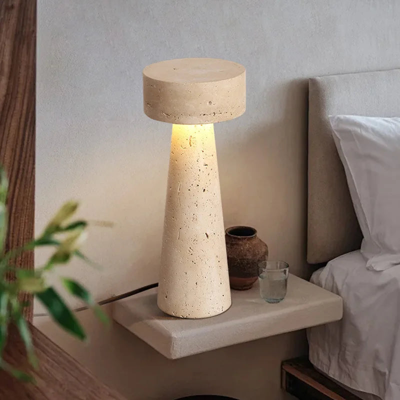 Stone Bedside Table Lamp
