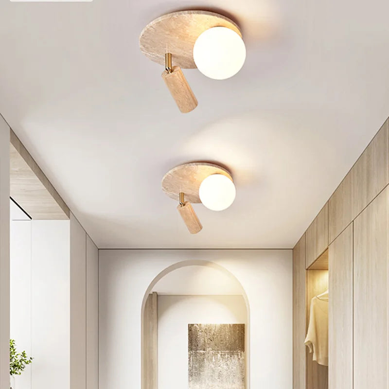 Stone ceiling lights