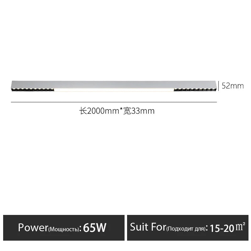 Surface Mounted Modern Linear LED Ceiling Light Fixture