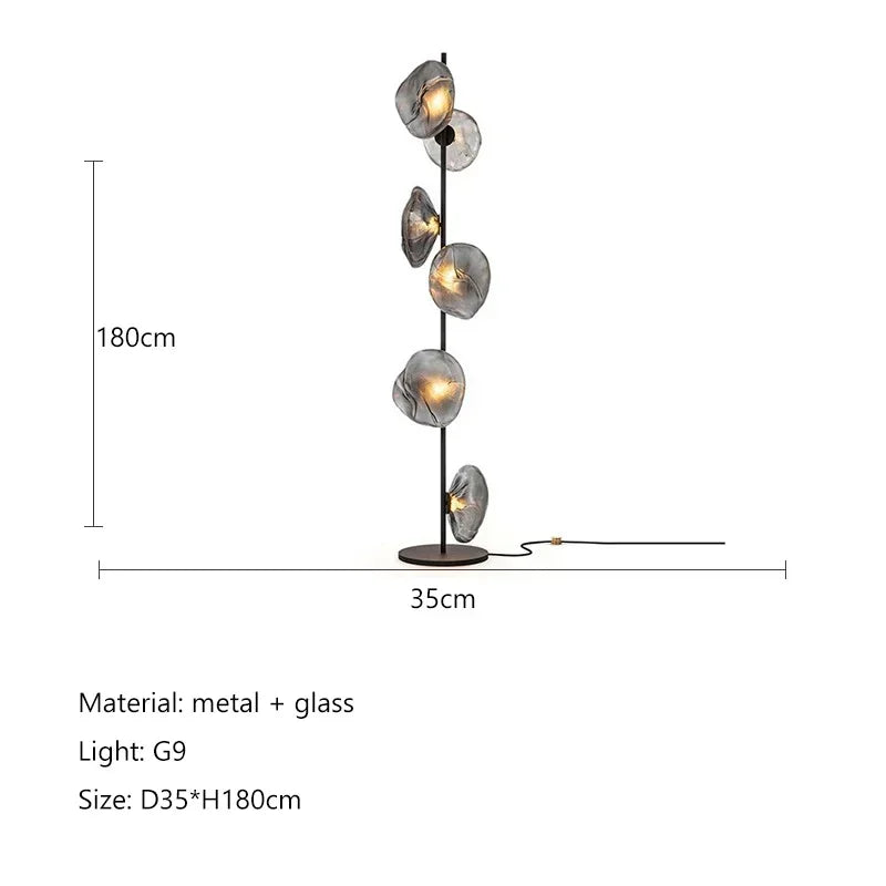 Tall Glass Floor Lamps