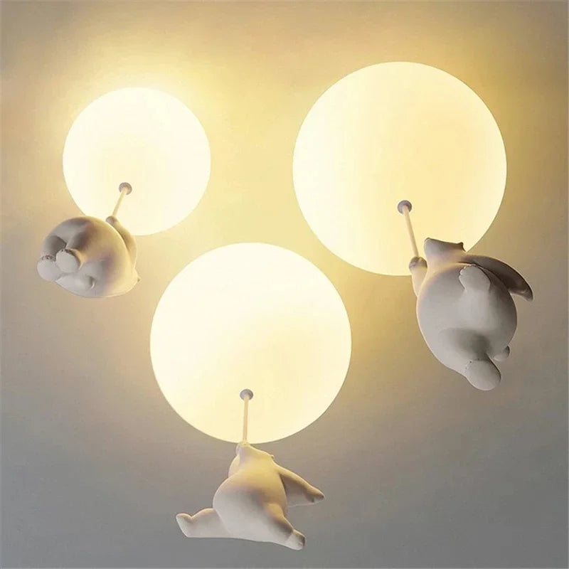 Teddy Bear Cartoon Ceiling Lights