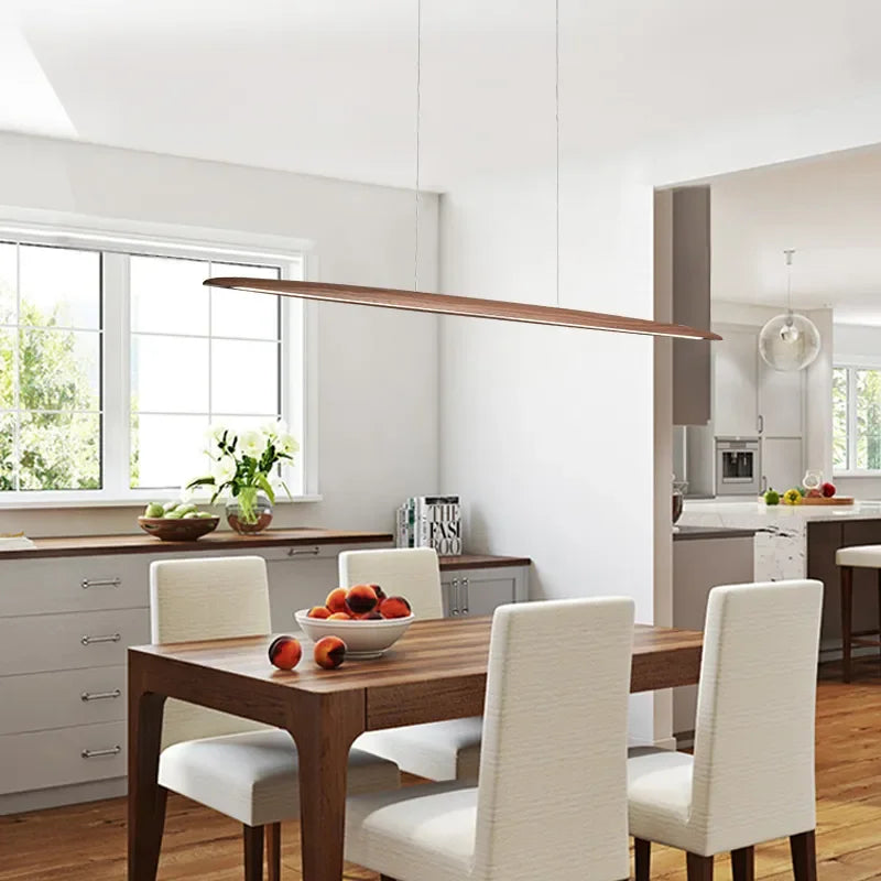 Thin Wooden Pendant Lights
