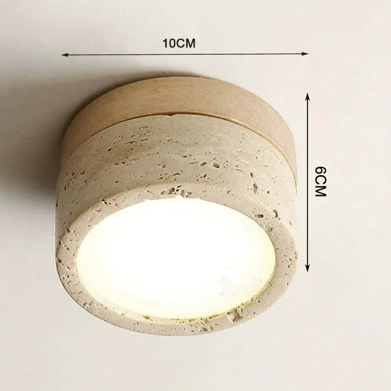 Travertine Stone Ceiling Light