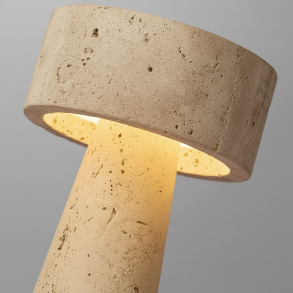 Travertine Stone Table Lamp