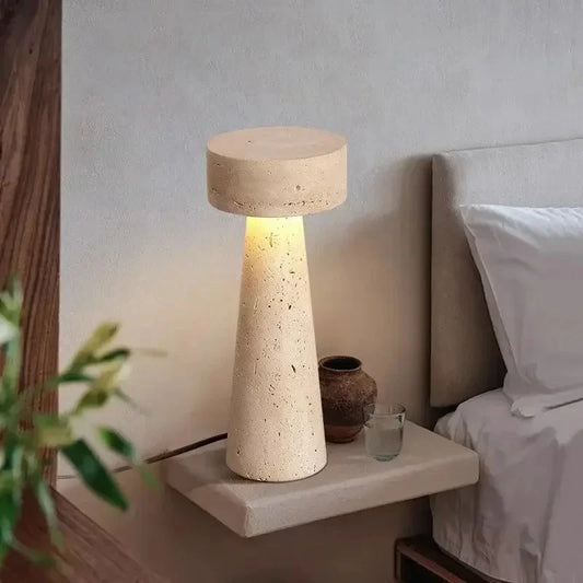 Travertine Stone Table Lamp