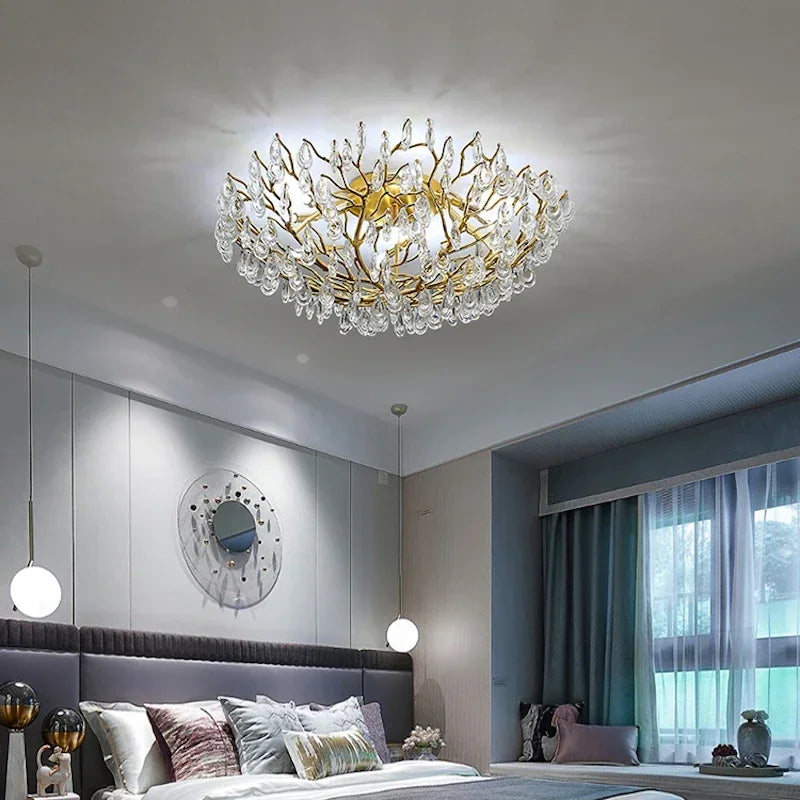 Tree Branch Ceiling Light Bedroom