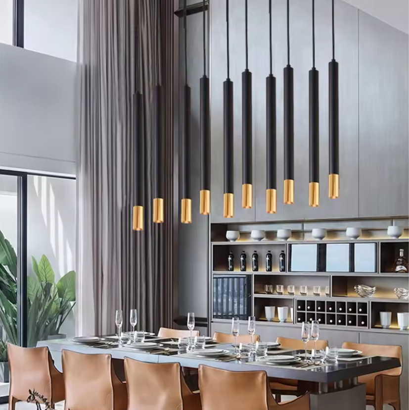 Tube Pendant Lights For Kitchen Dining Room
