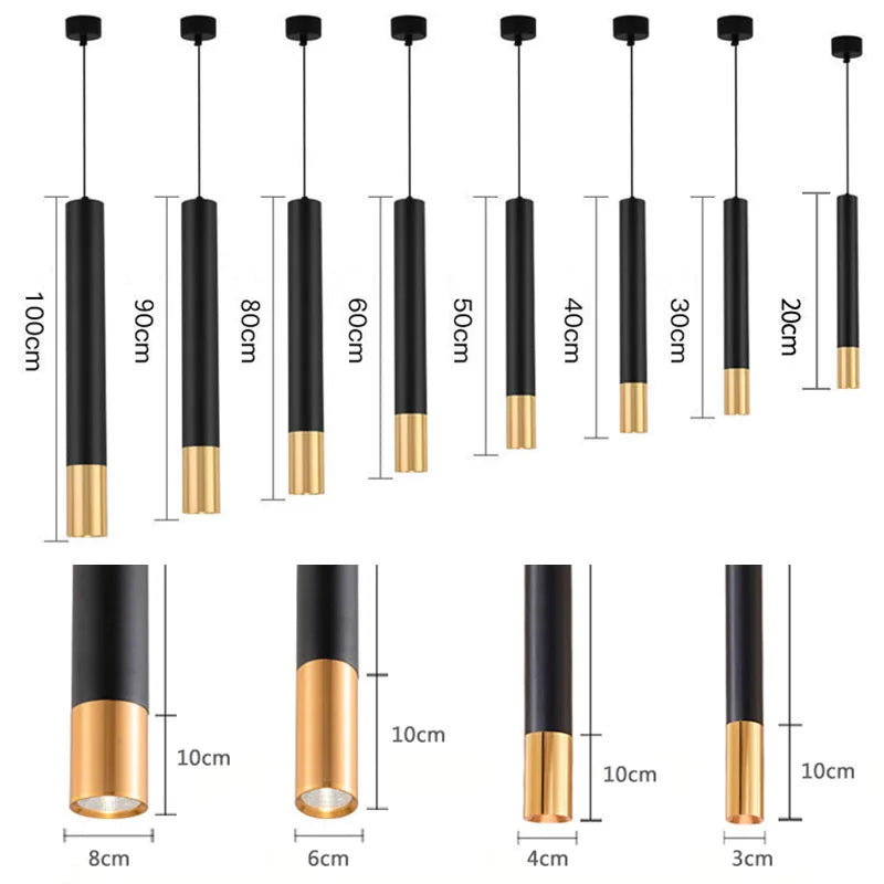 Tube Pendant Lights For Kitchen Or Bedrooms