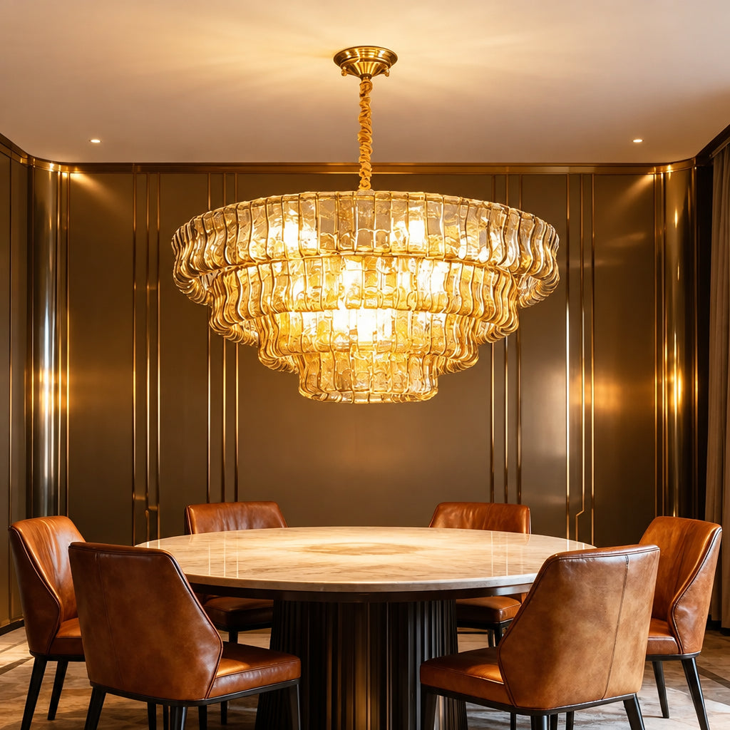 Vintage Glass Chandelier