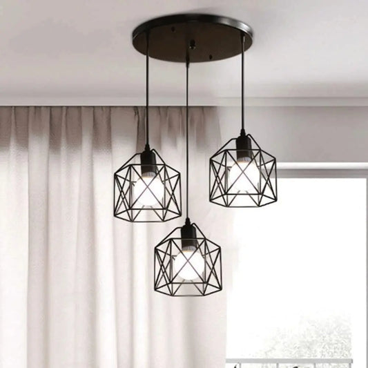 Vintage Pendant Light 3 head Hanging Lamp