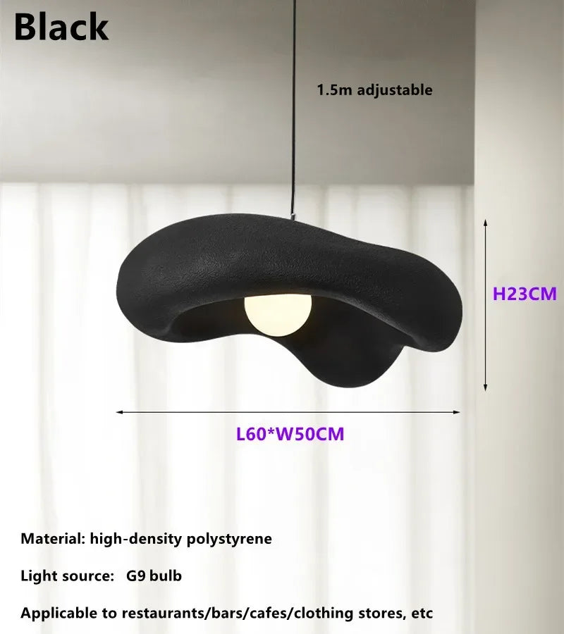 Black Wabi Sabi Minimalist Ceiling Lamp 