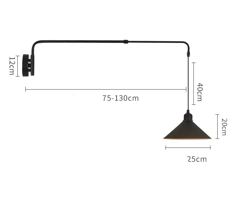 Wall Lamp With Adjustable Rotating Arm